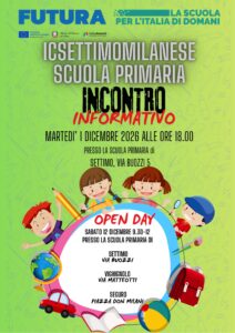 Incontro Informativo e Open Day – Scuola Primaria IC Settimo Milanese